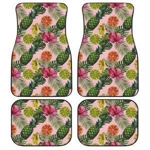 Hawaiian Car Floor Mats Custom Pineaple Tropical Car Accessories