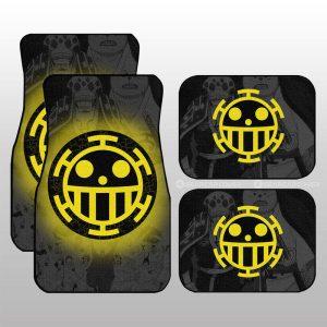 Heart Pirates Flag Car Floor Mats Custom Car Accessories