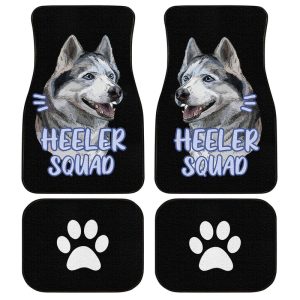 Heeler Squad Husky Car Floor Mats Custom Car Accessories Gift Idea For Dog Lovers