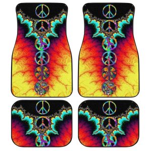 Hippie Peace Car Floor Mats Custom Amazing Car Accessories Gift Idea