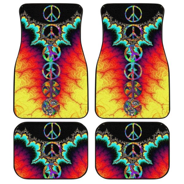 Hippie Peace Car Floor Mats Custom Amazing Car Accessories Gift Idea