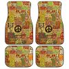 Hippie Peace Car Floor Mats Custom Vintage Hippie Aesthetic Car Accessories