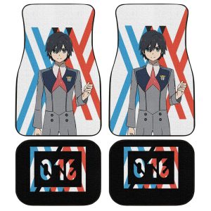 Hiro Code 016 Car Floor Mats Custom Anime Darling In The Franxx Car Accessories