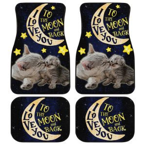 I Love You To The Moon And Back Cat Car Floor Mats Custom Car Accessories