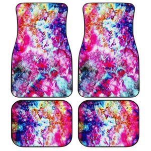 Ice Tie Dye Car Floor Mats Custom Hippie Car Interior Accessories