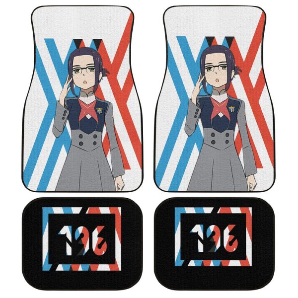 Ikuno Code 196 Car Floor Mats Custom Darling In The Franxx Anime Car Accessories