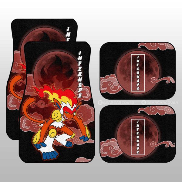 Infernape Car Floor Mats Custom Anime Car Accessories For Anime Fans