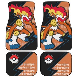 Infernape Car Floor Mats Custom Anime Car Interior Accessories