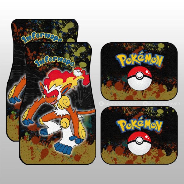 Infernape Car Floor Mats Custom Tie Dye Style Car Accessories