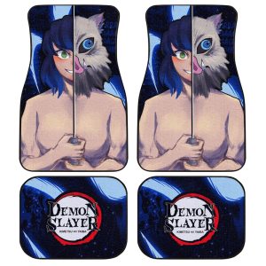 Inosuke Car Floor Mats Custom Face Demon Slayer Anime Car Accessories