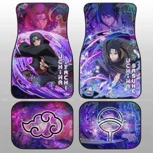 Itachi And Sasuke Car Floor Mats Custom Characters Car Accessories