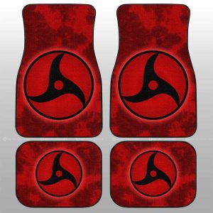 Itachi Mangekyo Sharingan Car Floor Mats Custom Tie Dye Style