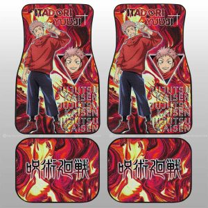 Itadori Yuji Car Floor Mats Custom Jujutsu Kaisen Anime Car Accessories