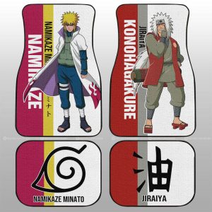 Jiraiya And Minato Car Floor Mats Custom Anime Car Accessories For Fans