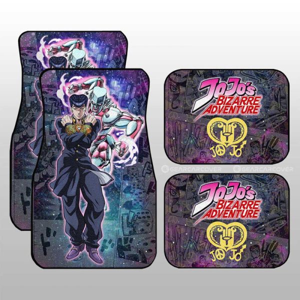 Josuke Higashikata Car Floor Mats Custom Galaxy Style JJBA Car Accessories