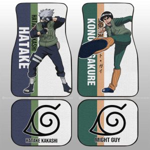 Kakashi And Guy Car Floor Mats Custom Car Accessories For Fans