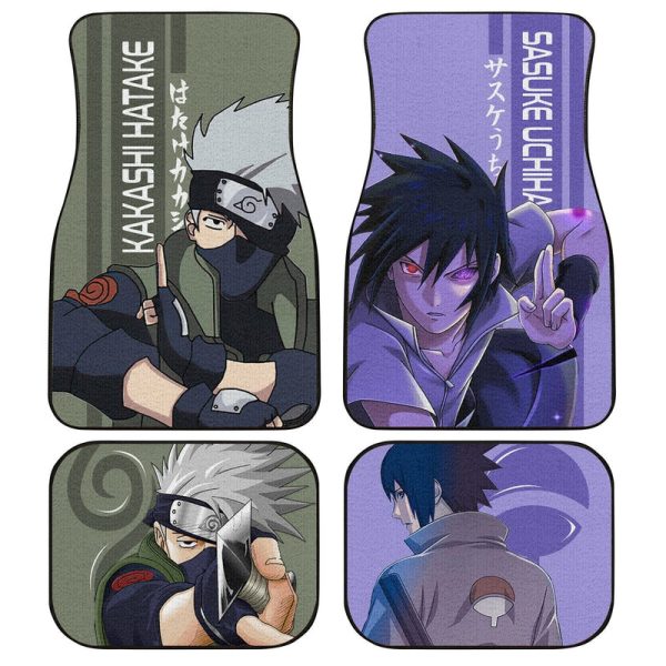 Kakashi Hatake And Sasuke Uchiha Car Floor Mats Custom Anime Car Accessories Anime Gifts