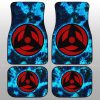 Kakashi Mangekyo Sharingan Car Floor Mats Custom Anime Tie Dye Style