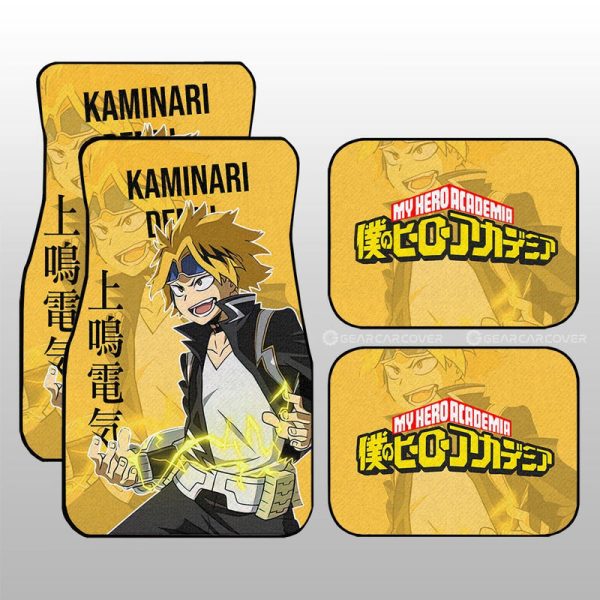 Kaminari Denki Car Floor Mats Custom My Hero Academia Car Accessories For Anime Fans