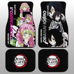 Kanroji And Obanai Car Floor Mats Custom Demon Slayer Anime