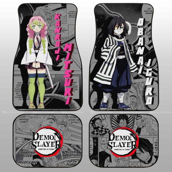 Kanroji And Obanai Car Floor Mats Custom Mix Mangas