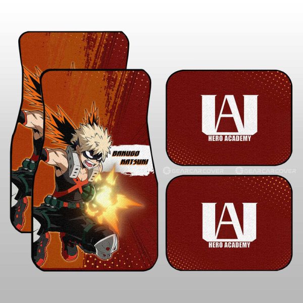 Katsuki Bakugo Car Floor Mats Custom For Fans