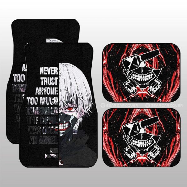 Ken Kaneki Quotes Car Floor Mats Custom Tokyo Ghoul Anime Car Accessories