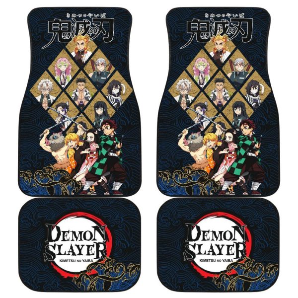 Kimetsu No Yaiba Demon Slayer Car Floor Mats Manga Mixed Anime