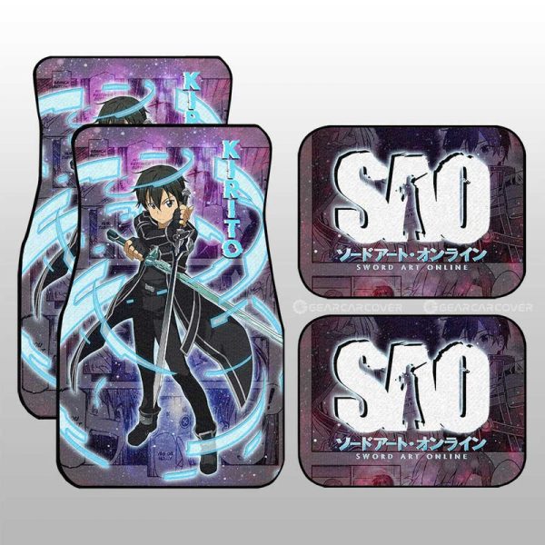 Kirito Car Floor Mats Custom Sword Art Online Anime Manga Galaxy Style