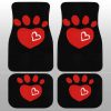 Kitty Dog Paw Love Car Floor Mats Custom Personalized Name Car Accessories