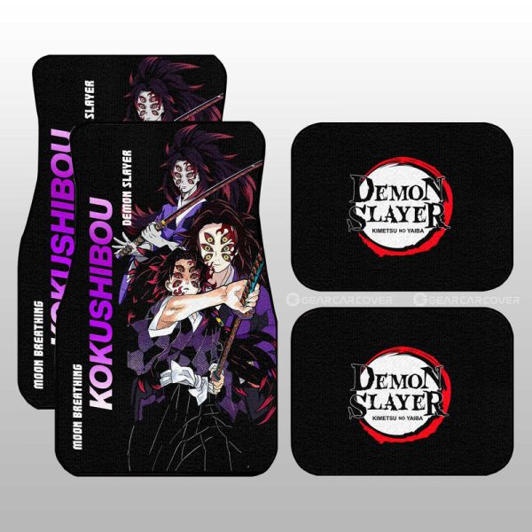 Kokushibou Car Floor Mats Custom Demon Slayer Anime