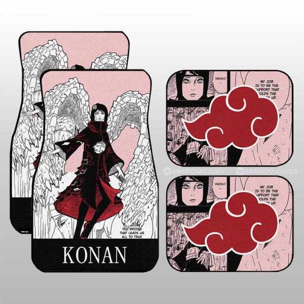 Konan Car Floor Mats Custom Anime Car Accessories Manga Color Style