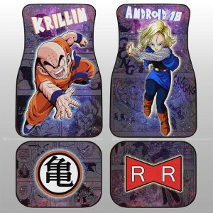 Krillin And Android 18 Car Floor Mats Custom Galaxy Style Dragon Ball Anime Car Accessories