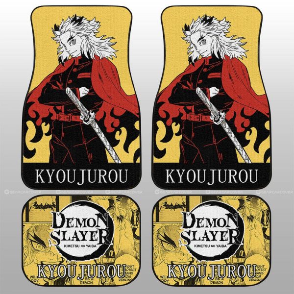 Kyoujuro Rengoku Car Floor Mats Custom Car Accessories