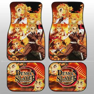 Kyoujuro Rengoku Car Floor Mats Custom Demon Slayer Anime