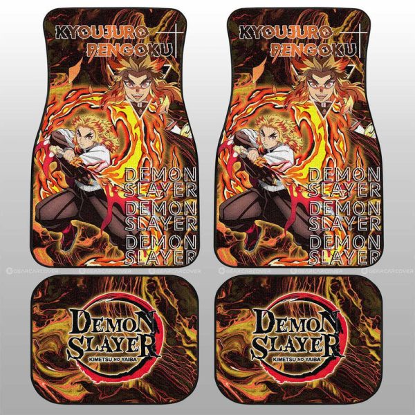 Kyoujuro Rengoku Car Floor Mats Custom Demon Slayer Anime Car Accessories