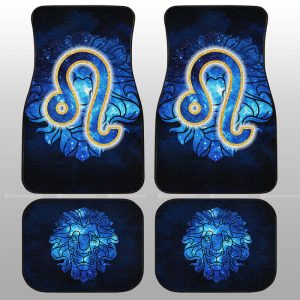 Leo Car Floor Mats Custom Name Zodiac Car Accessories