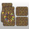 Leopard Sunflower Car Floor Mats Custom Car Accessories