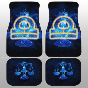 Libra Car Floor Mats Custom Name Zodiac Car Accessories