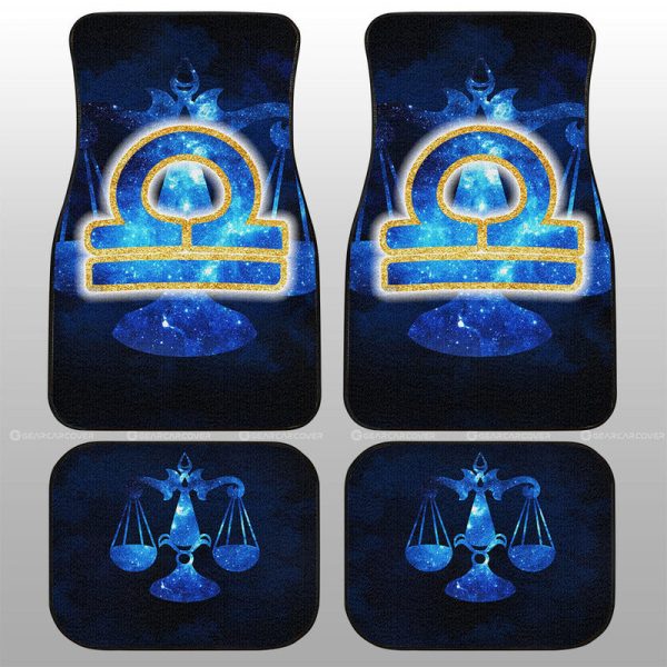 Libra Car Floor Mats Custom Name Zodiac Car Accessories