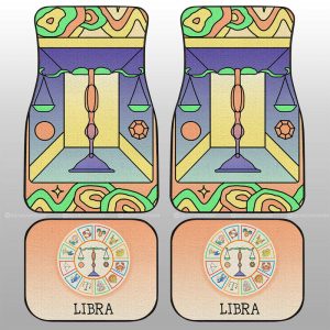 Libra Colorful Car Floor Mats Custom Zodiac Car Accessories