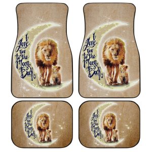 Lion Car Floor Mats Custom I Love You To The Moon And Back Car Accessories