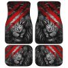 Lion Car Floor Mats Custom Red Scratches Wild Animal Car Accessories