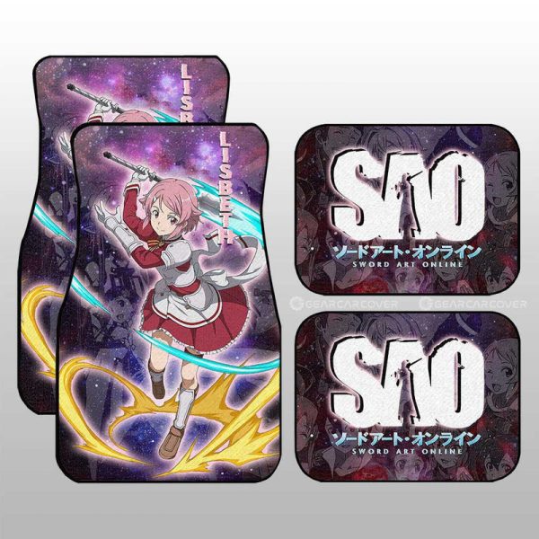 Lisbeth Car Floor Mats Custom Sword Art Online Anime Manga Galaxy Style