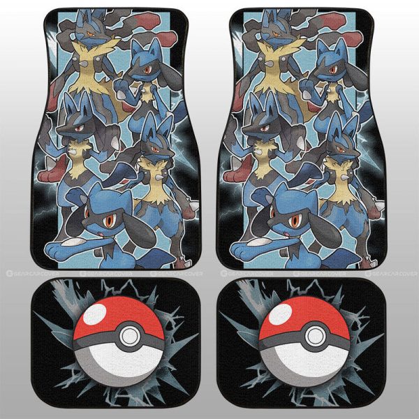 Lucario Car Floor Mats Custom Car Accessories For Fans