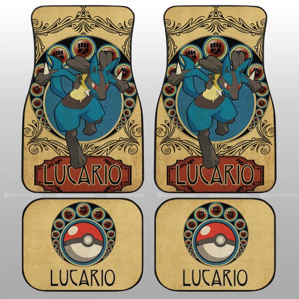 Lucario Car Floor Mats Custom Car Interior Accessories