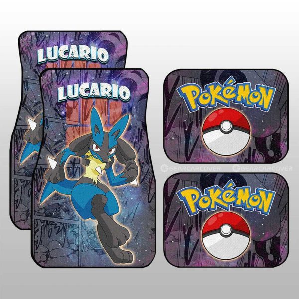 Lucario Car Floor Mats Custom Galaxy Manga Style