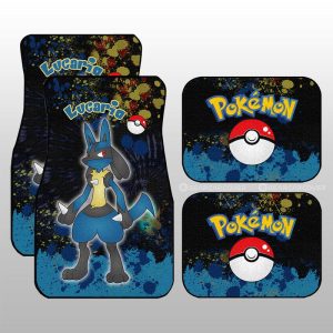 Lucario Car Floor Mats Custom Tie Dye Style Car Accessories