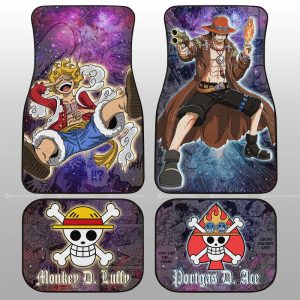 Luffy And Ace Car Floor Mats Custom Car Accessories Manga Galaxy Style