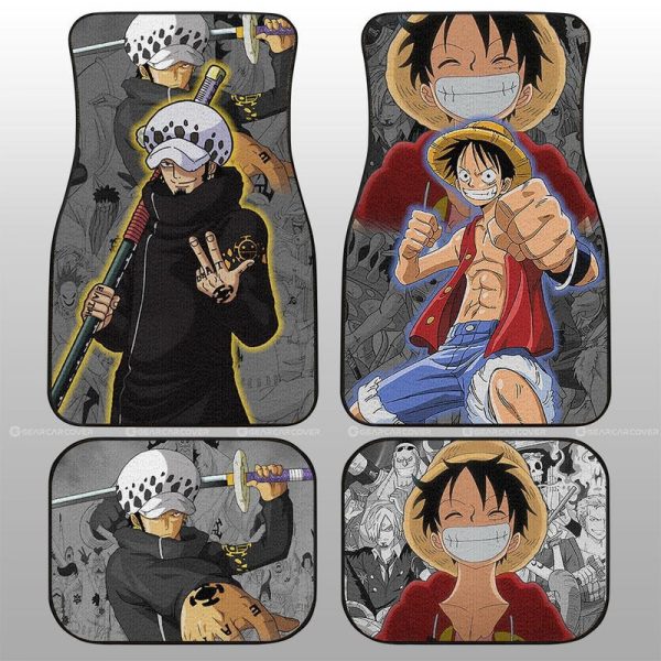 Luffy And Law Car Floor Mats Custom Car Accessories